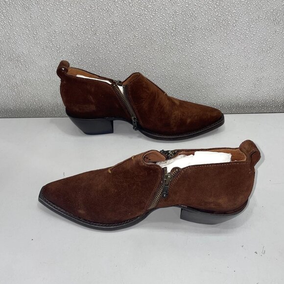 NEW FRYE Women’s Sacha Moto Shootie Ankle Boots – Brown – Size 9.5M – - Picture 3 of 10